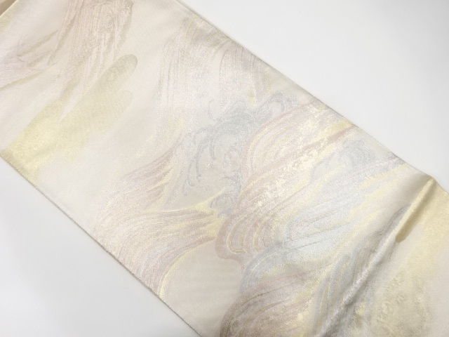 JAPANESE FUKURO OBI / UNUSED / WOVEN ROUGH WAVE (NON-TAILORED)